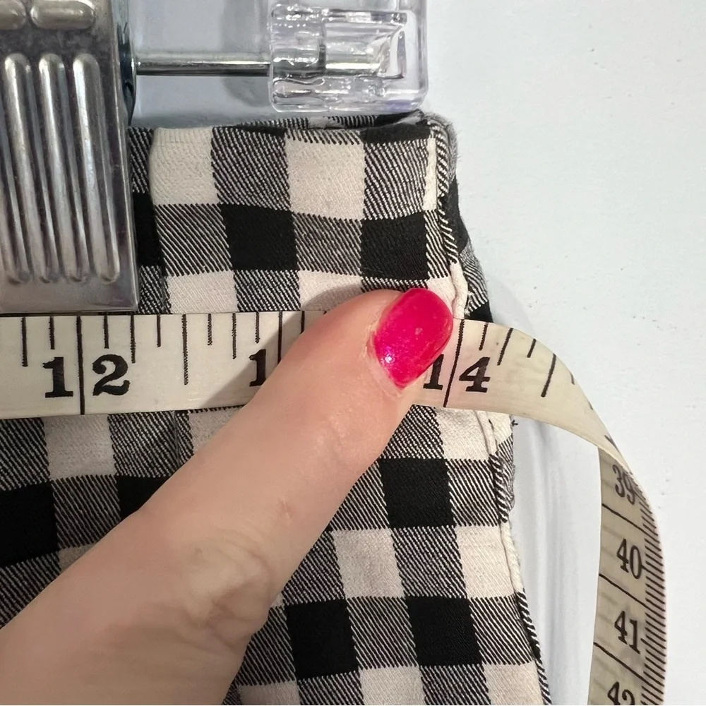 Free People Black and White Checkered Mini Skirt - Picture 7 of 8